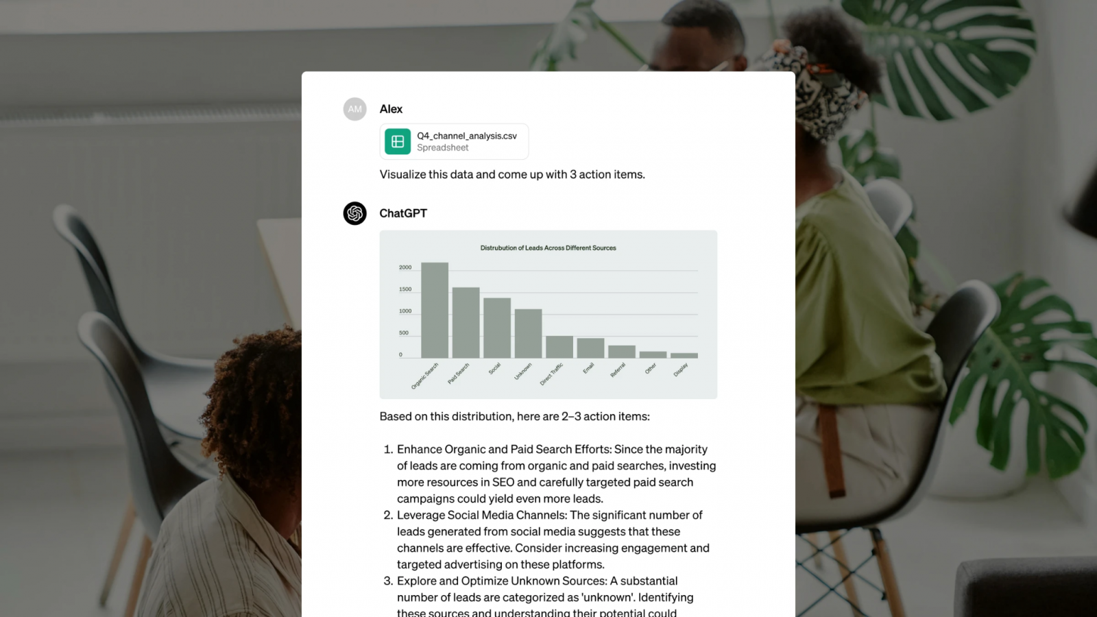 Các tính năng chính của ChatGPT Team
