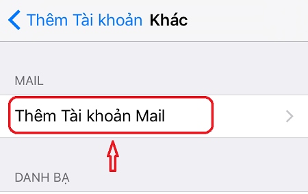 cài đặt mail trên điện thoại apple