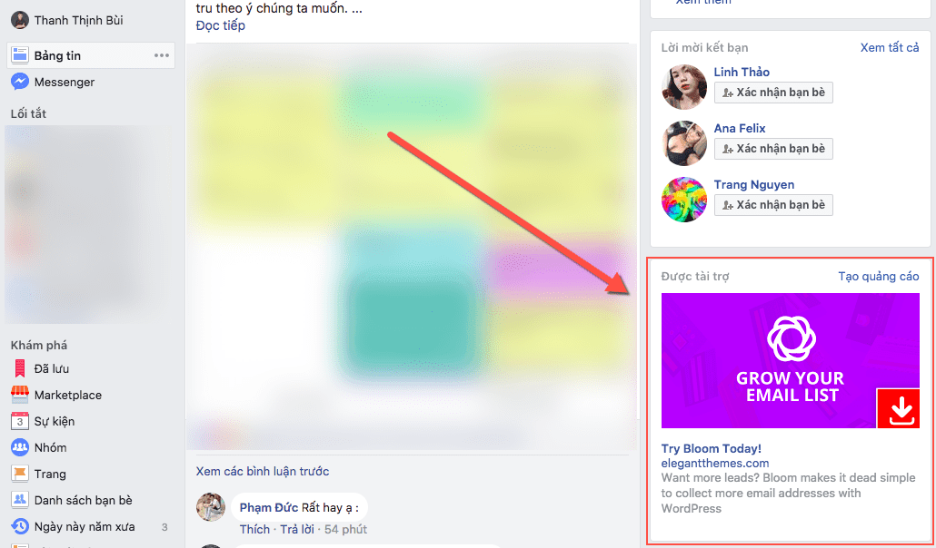 quảng cáo facebook