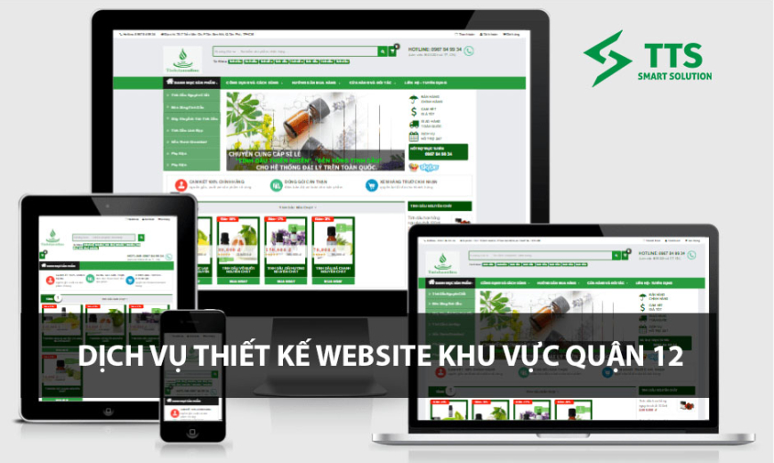 Dịch vụ thiết kế website khu vực Quận 12, TPHCM