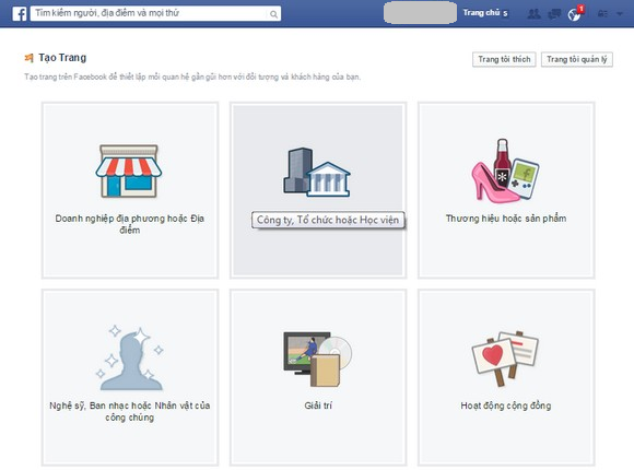 cách tạo fanpage trên facebook